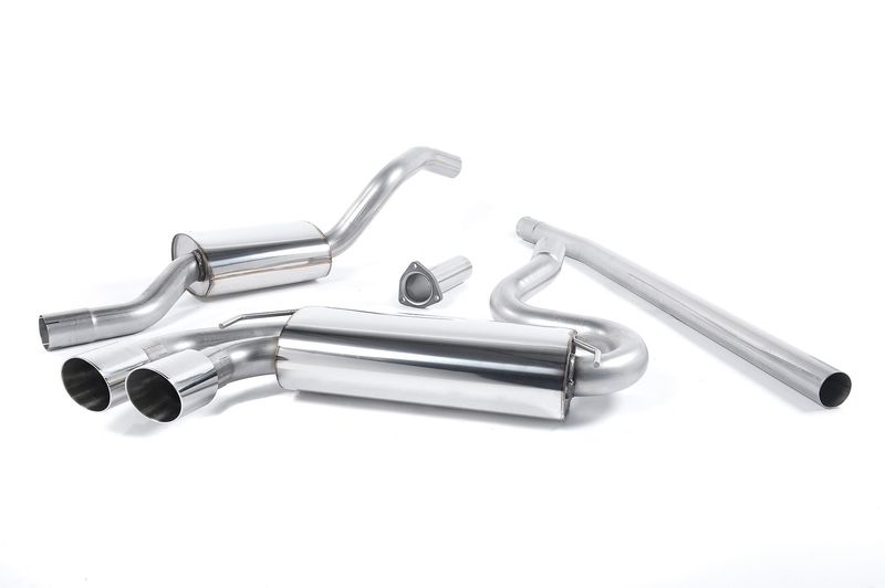 Downpipe-back Resonated (quieter). Polished OEM-Style Tips. Requ