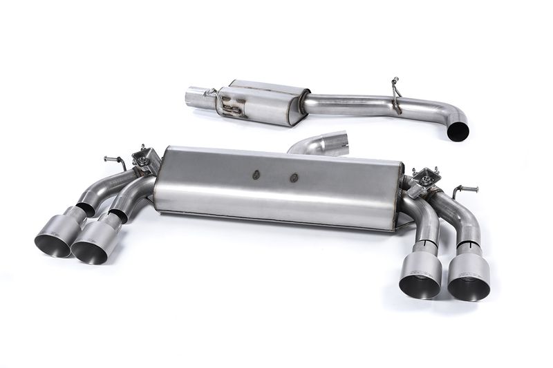 Cat-back Resonated (quieter). Titanium GT-100 Round Trims