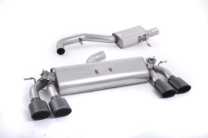 Cat-back Resonated (quieter). Cerakote Black Oval Tips: EC-Appro