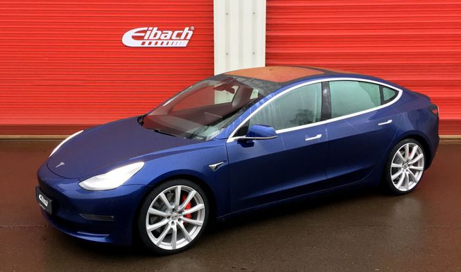 Hovedbilde Eibach senke sett Tesla Model 3 2wd China