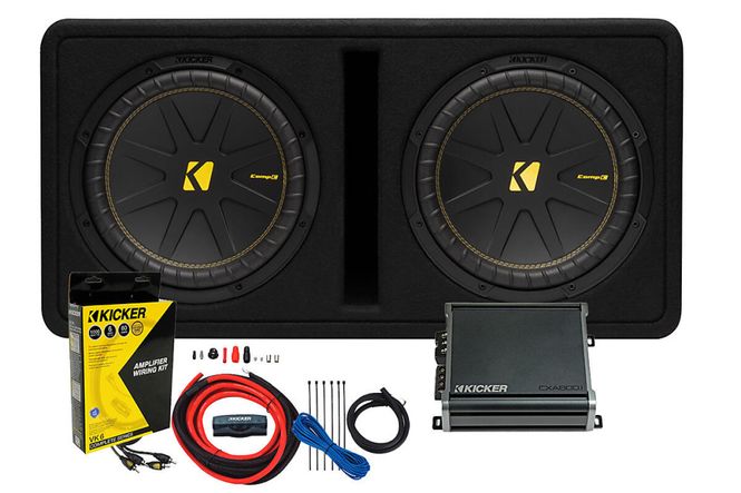 Hovedbilde Kicker KickPack - KPC2x12 basspakke Kasse, Amp og Kabelsett