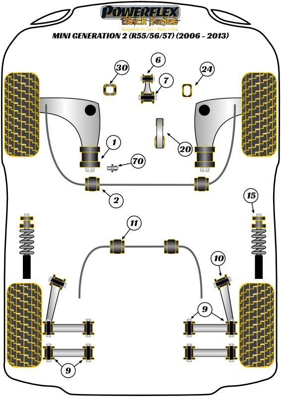 Front Anti Roll Bar Bush 24mm