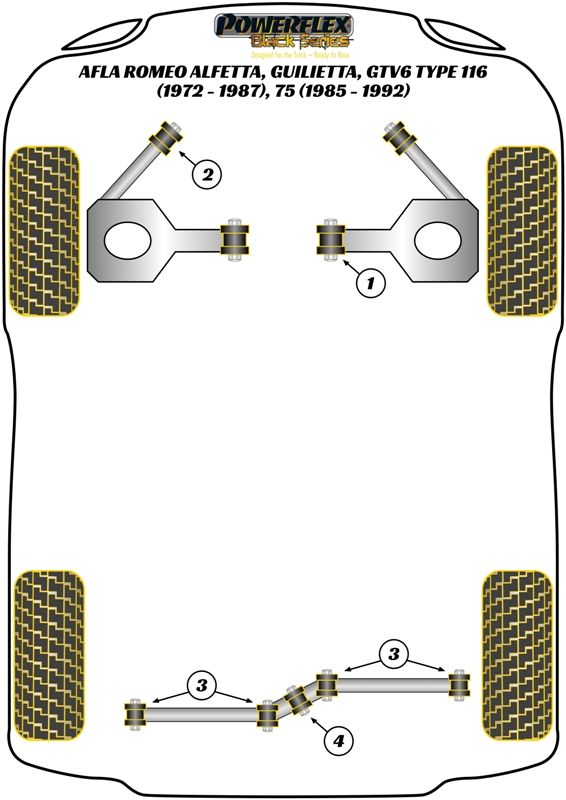 Front Caster Bar To Body Bush