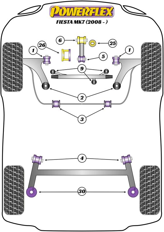 Lower Engine Mount Small Bush Round Bracket