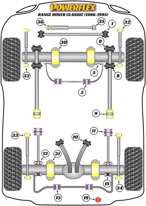 Front Radius Arm Front Bush Caster Offset - 50mm Lift