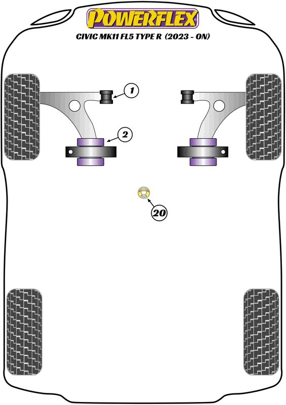 Front Wishbone Rear Bush Anti-Lift & Caster Offset