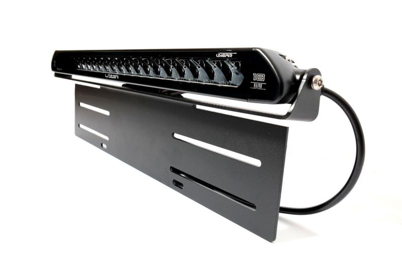 Skiltbrakett til Lazer ® Linear 18 Sidemontering. Rustfri, sort.