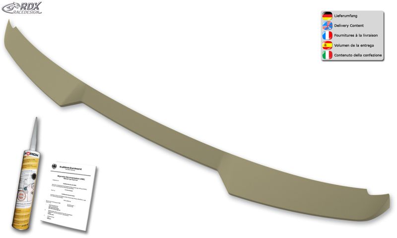 Bakluke spoiler VW Caddy 2020- Ford Transit Connect 2024- Bak luke