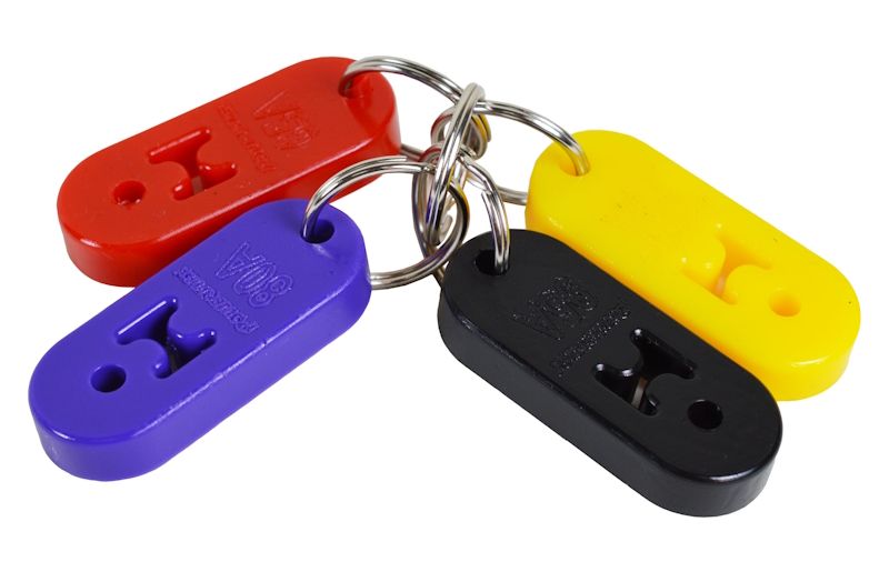 MATERIAL DUROMETER DEMO KEYRINGS