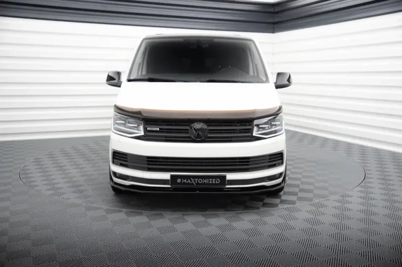 Maxton Front spoiler CUP v2 Spoiler leppe VW T6 Svart ABS
