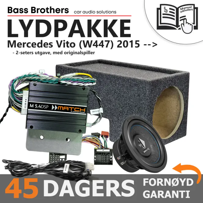 Hovedbilde Match Lydoppgraderingspakke Mercedes Vito Lydpakke for Mercedes 
