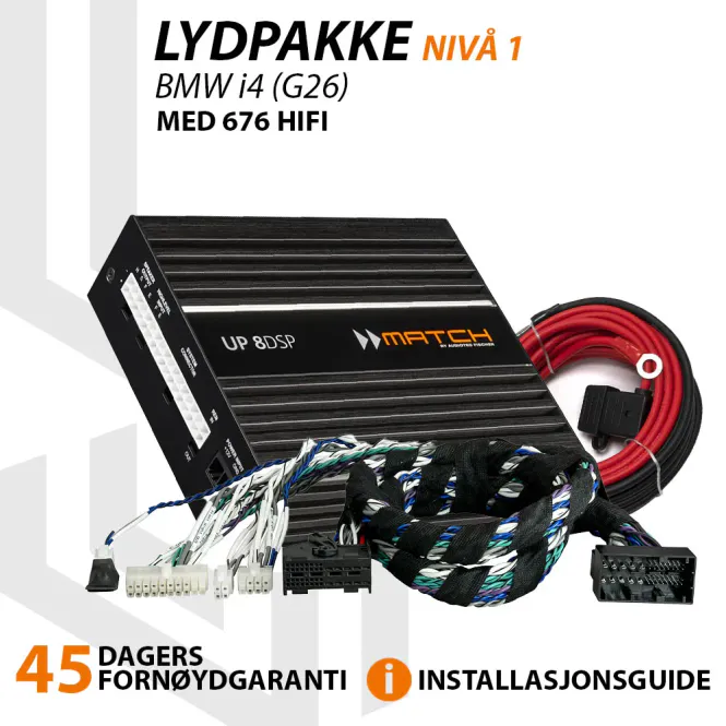 Hovedbilde Match lydoppgraderingspakke BMW i4 Lydpakke for BMW i4 G26 2022--> med 676 HIFI