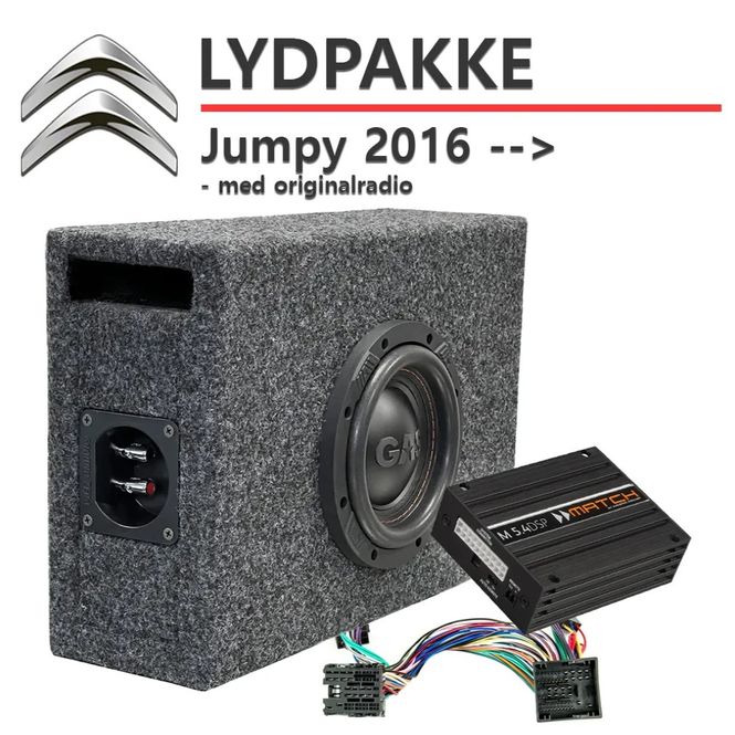 Hovedbilde Match Lydoppgraderingspakke Citroen Jumpy Plug and Play. Passer 