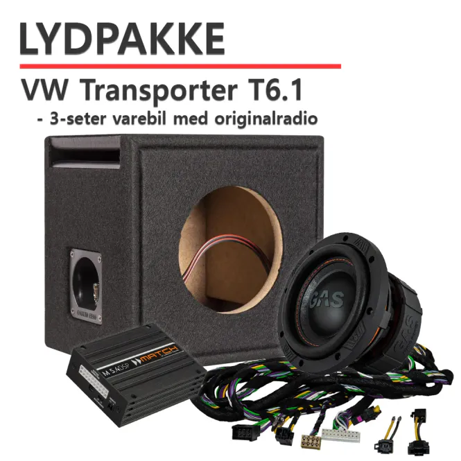 Hovedbilde Match Lydoppgraderingspakke VW T6.1
