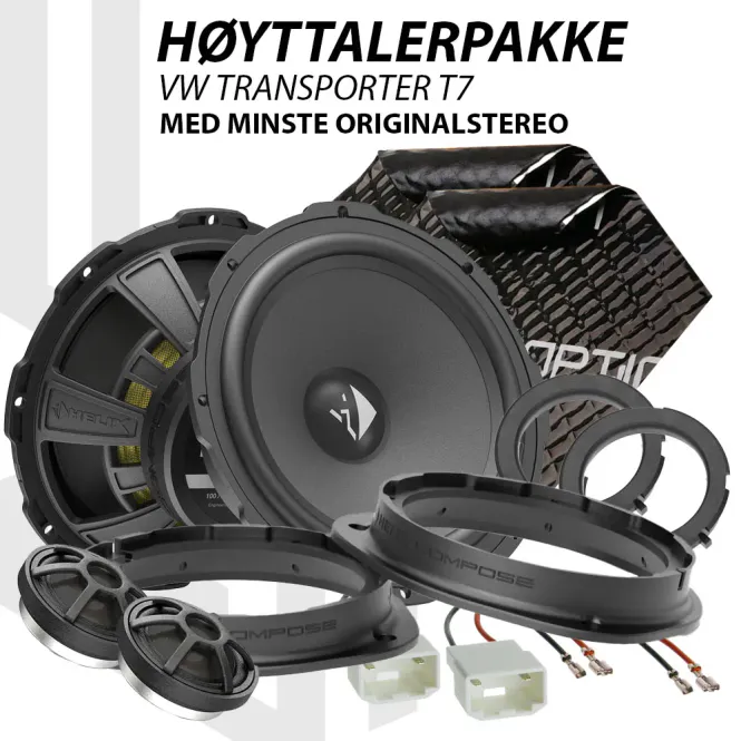 Hovedbilde HELIX Compose høyttalerpakke VW Transporter T7